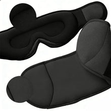 Load image into Gallery viewer, Travel Neck Pillow with Head Strap &amp; Eye Mask