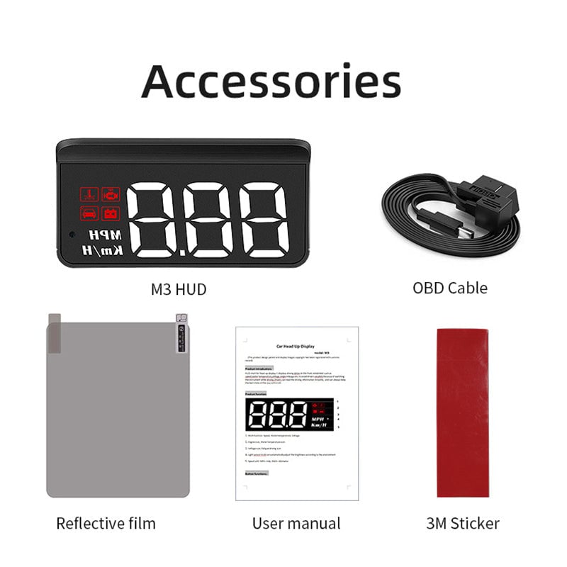 M3 Head Up Display Car Universal HUD with OBD Cable