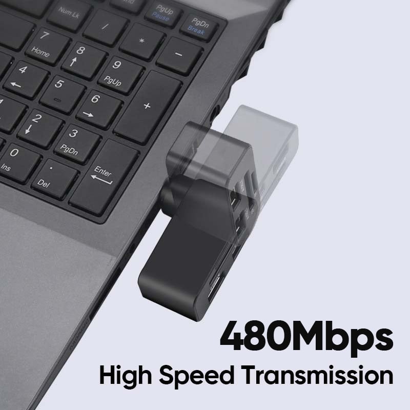 4-in-1 Rotating USB Hub