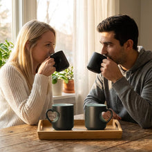 Load image into Gallery viewer, Heart-shaped Color-changing Ceramic Mug