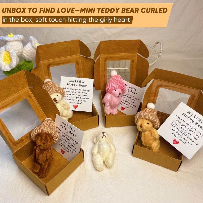 Handmade Mini Plush Teddy Bear in Box