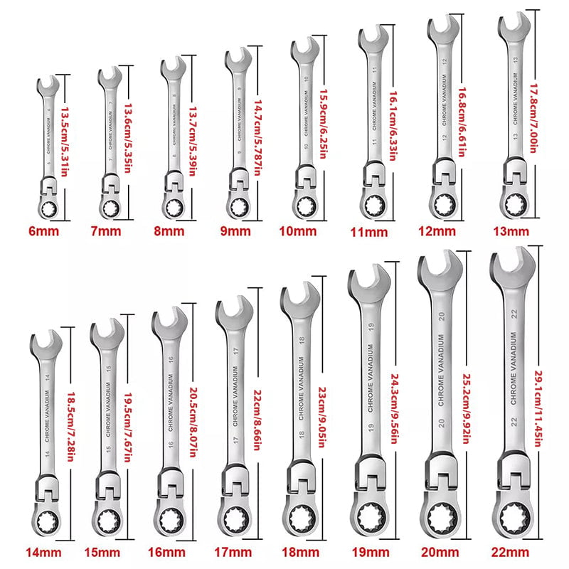 Adjustable Ratchet Wrench Set