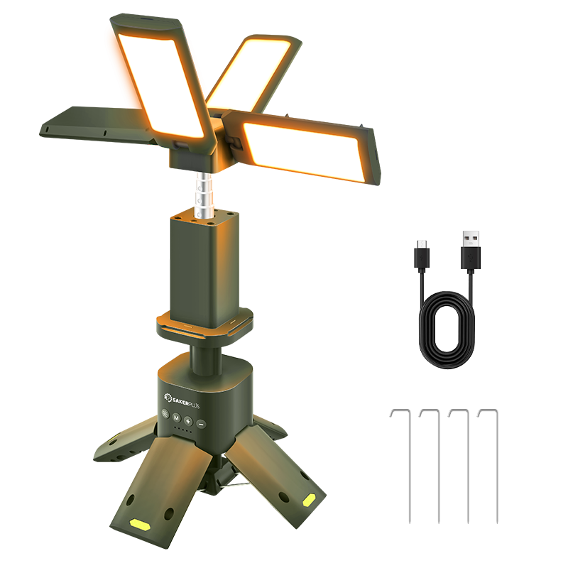 Outdoor Lighting Solution - Camping Lantern with Four Led Lamps
