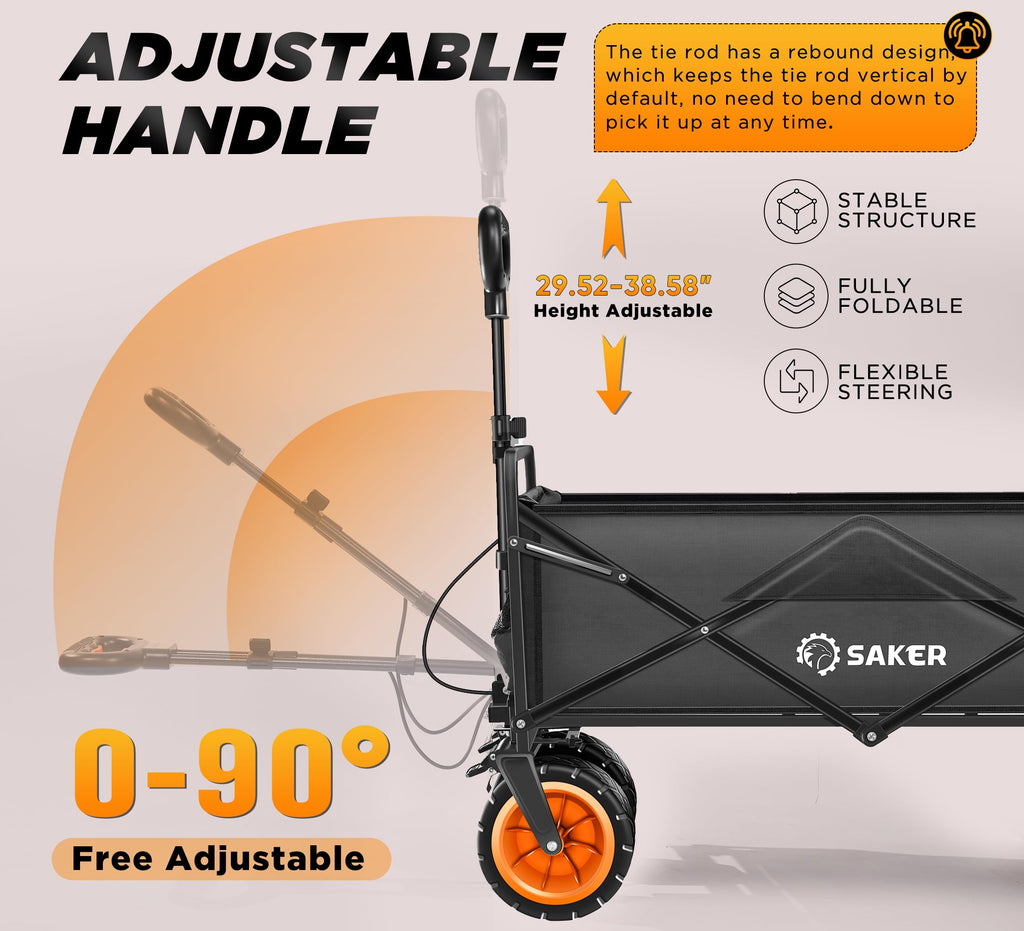 Portable Utility Cart for Outdoor Use - Electric Folding Wagon(Ships to the USA only)