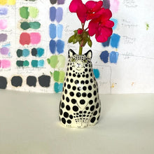 Load image into Gallery viewer, Sank Polka Dot Cat Vase