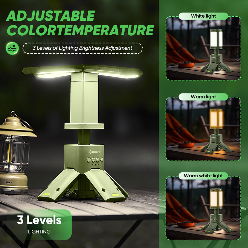 Outdoor Lighting Solution - Camping Lantern with Four Led Lamps
