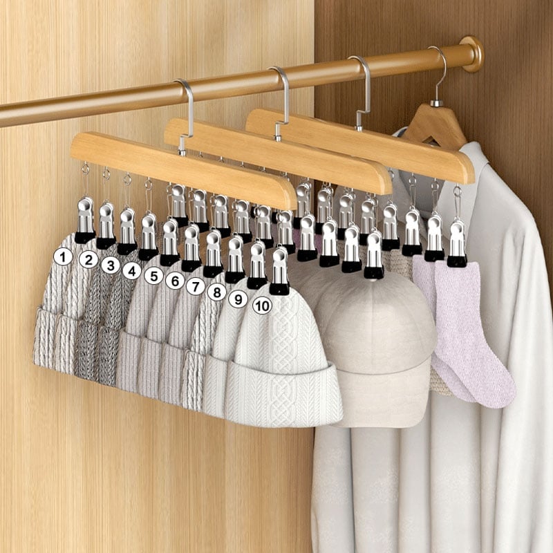 Wooden Hat Hanger Closet Organizer