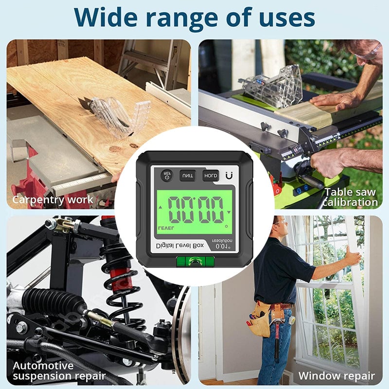 0-360°(4 * 90°) Digital Angle Finder Level Magnetic Electronic Gauge Inclinometer Protractor Tool