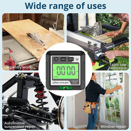 0-360°(4 * 90°) Digital Angle Finder Level Magnetic Electronic Gauge Inclinometer Protractor Tool