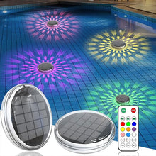 Load image into Gallery viewer, 2 PCS - Timer Function Solar-Powered Pool Light with 3 Brightness Levels &amp; 9 Colors