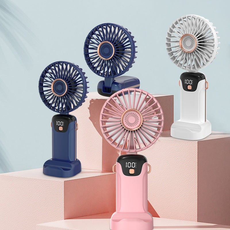 Portable fan with digital display