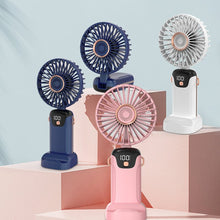 Load image into Gallery viewer, Portable fan with digital display