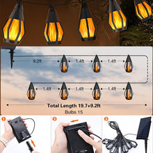 Load image into Gallery viewer, Solar Flickering Flame String Lights