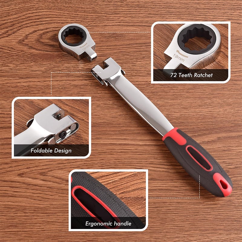 Sakerplus 12-in-1 Quick Ratchet Wrench Set
