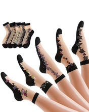 Load image into Gallery viewer, Vibrant Floral Patterned Glass Socks