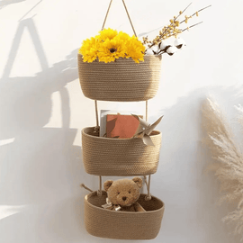 Decorative 3-Tier Hanging Organizer Bag