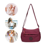 Solid Color Fashionable Multi-pocket Zipper Crossbody Bag