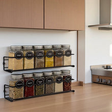 Load image into Gallery viewer, Carbon Steel Wall-Mounted Kitchen Spice Rack