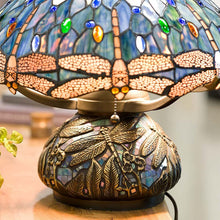Load image into Gallery viewer, Tiffany-style Dragonfly Table Lamp