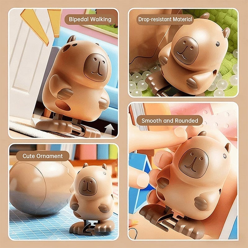 Pop-Surprise Easter Eggs – Wind-Up Jumping Animal Toy (Capybara, Dinosaur, Penguin, Duck)
