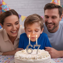 Load image into Gallery viewer, Reusable Number Birthday Candle Holder Set