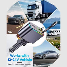 Load image into Gallery viewer, Retractable 5-in-1 Car Charger with Aromatherapy Diffuser
