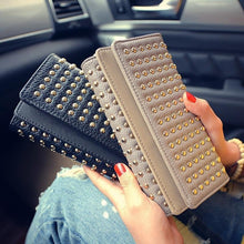Load image into Gallery viewer, Women Pu Leather Fashion Long Clutch Vintage Punk Cool Wallet