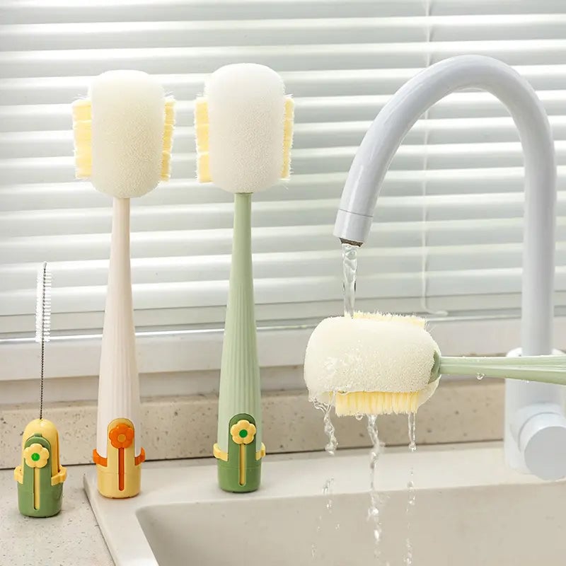 5-in-1 Bottle Cleaning Brush (Multifunctional) – For Cup Lid Cleaning & Home Kitchen Tasks