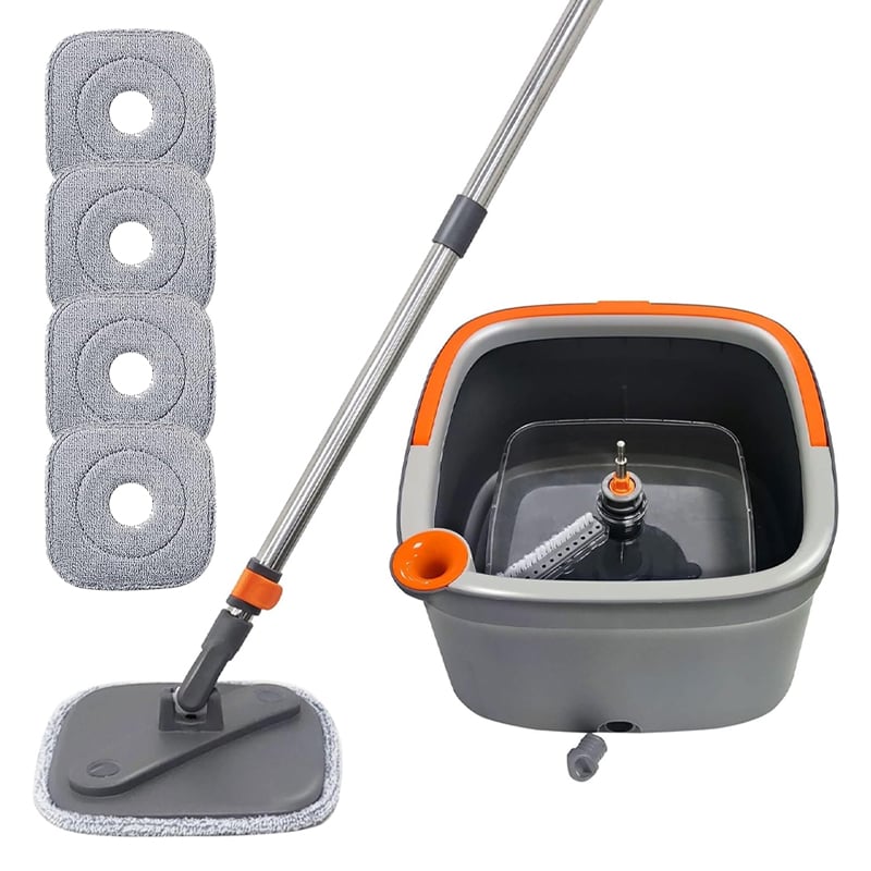 Mop and bucket set with wringer