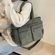 Load image into Gallery viewer, Solid Color Corduroy Tote Bag