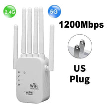 Load image into Gallery viewer, Upgraded 6-Antenna WiFi Extender 1200Mbps
