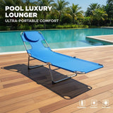 Portable Folding Beach Lounge Chair with Backpack Straps