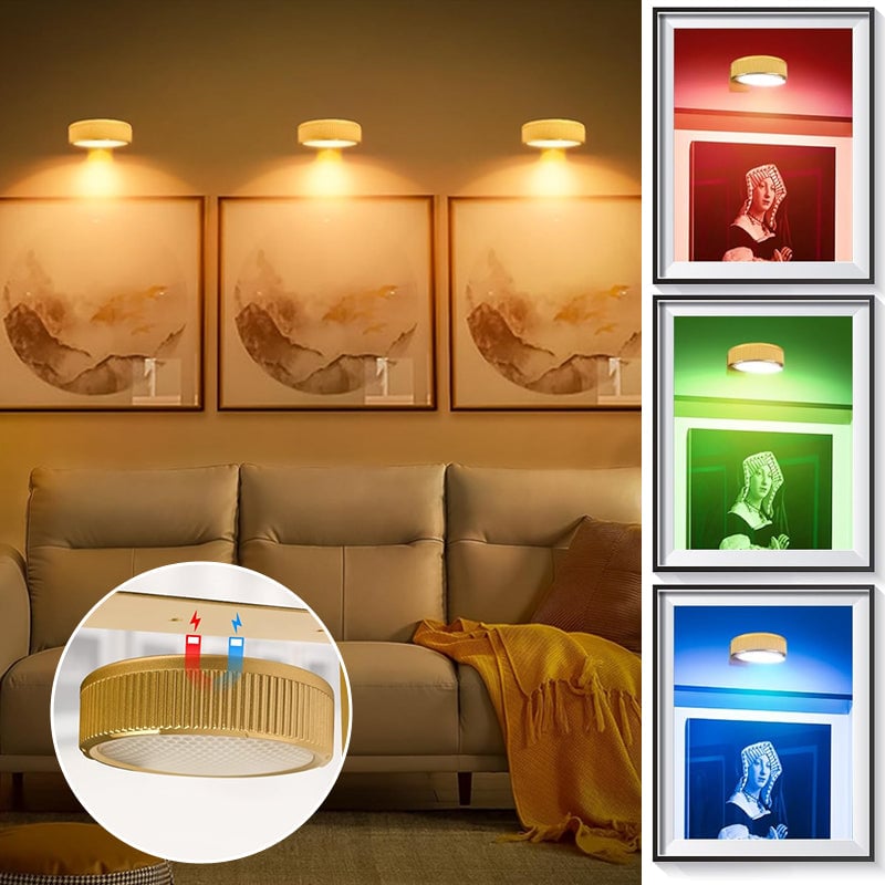 Picture Lights For Wall With 3 Color Temps - 3 Pack