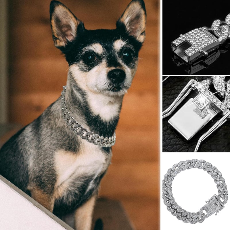 Bling Cuban Link Dog Collar