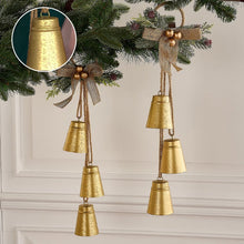 Load image into Gallery viewer, Metal Bells &amp; Mini Wreath Door Hangers