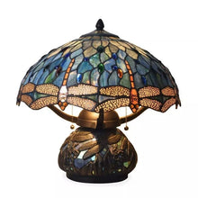 Load image into Gallery viewer, Tiffany-style Dragonfly Table Lamp