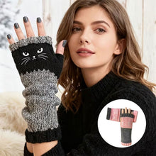 Load image into Gallery viewer, Cat fingerless gloves