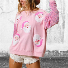 Load image into Gallery viewer, Women's Sequin Santa Sweatshirt