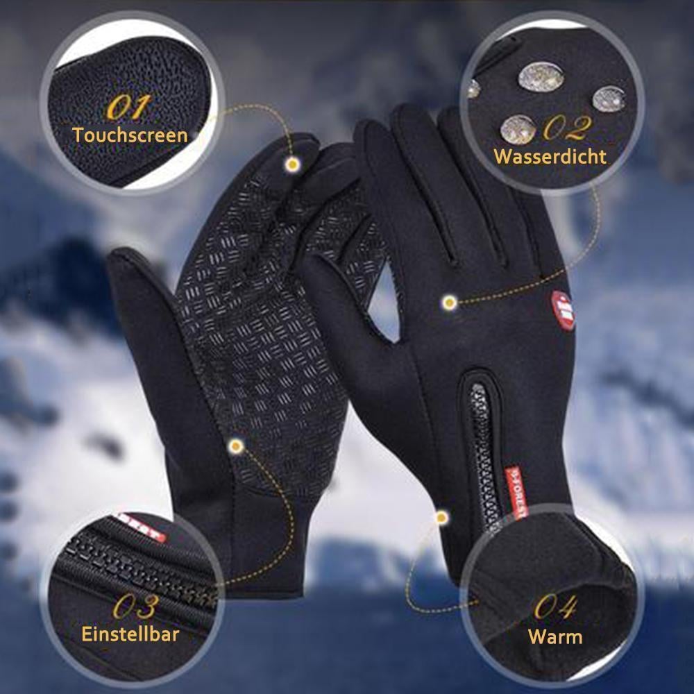 Winter gloves – windproof, waterproof, non-slip & touchscreen compatible (with optional USB heating function)