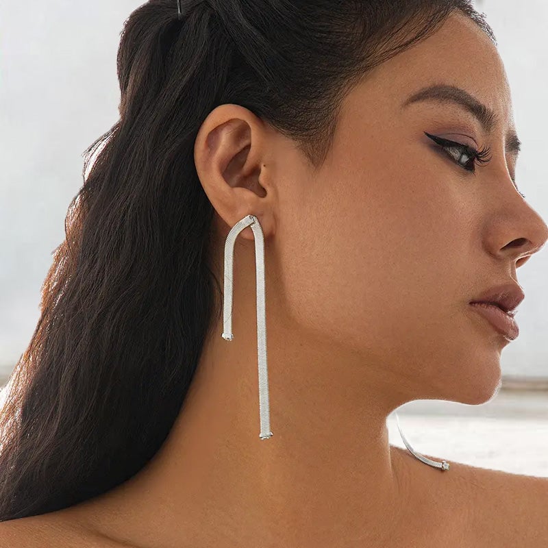 Snake Chain Drop Earrings