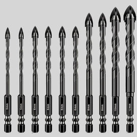 Hexagonal Shank Triangle Drill 10 pcs Set