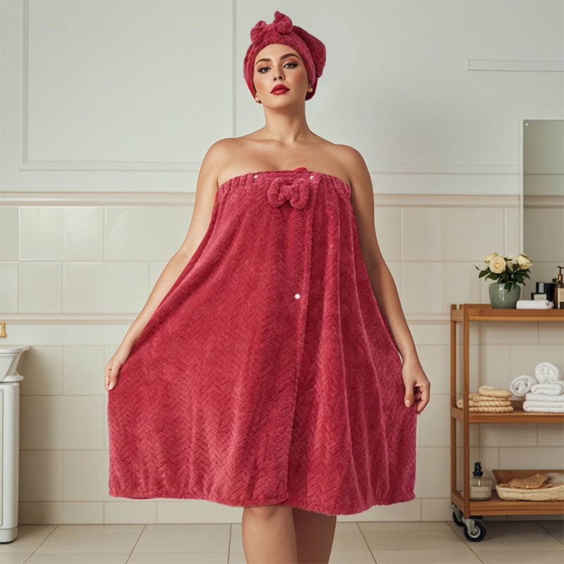 Plus Size Solid Color Bath Towel