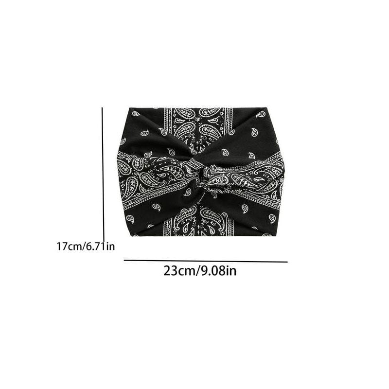 Printed cross yoga headband