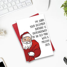 Load image into Gallery viewer, Cartoon Santa Claus Birthday Card