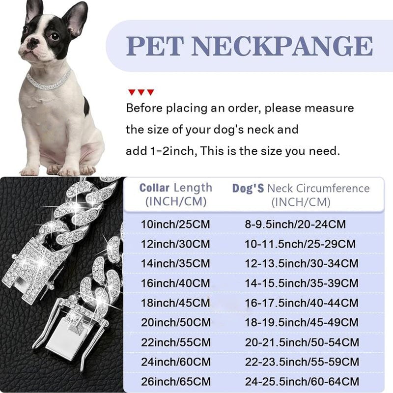 Bling Cuban Link Dog Collar