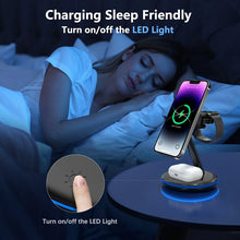 Load image into Gallery viewer, Folding Magnetic Multi-Function 3-in-1 Wireless Charger