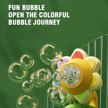 Load image into Gallery viewer, Sunflower Shaped Portable Electric Bubble Maker Toy