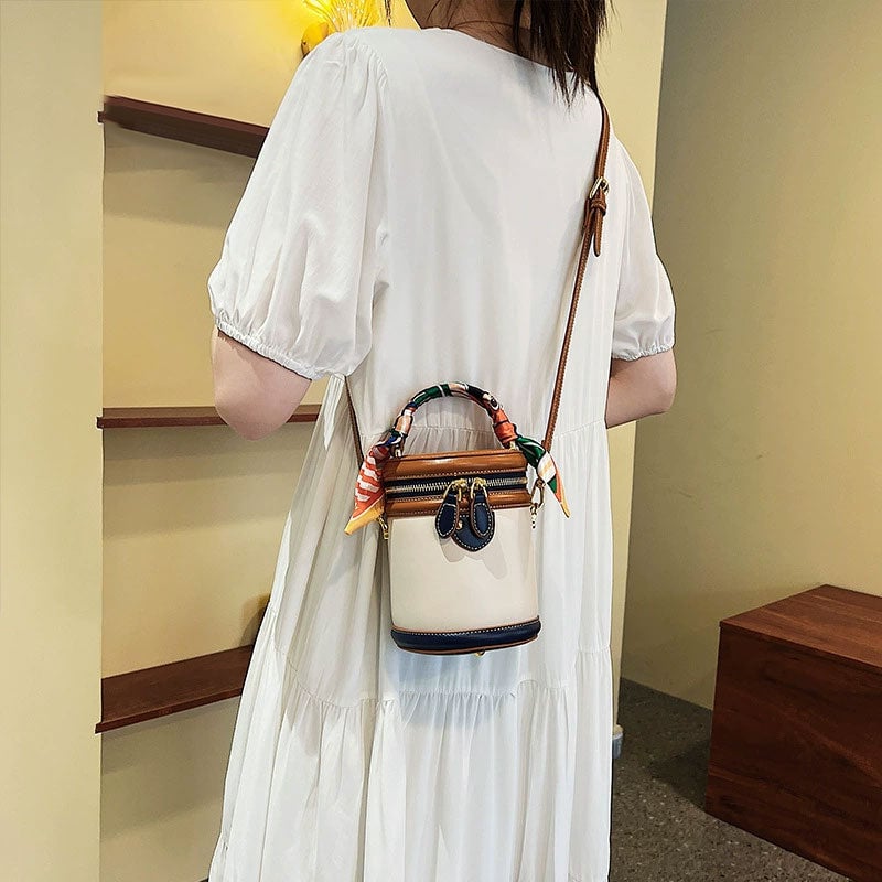 Colorblock Bucket Bag for Women