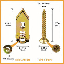 Load image into Gallery viewer, Drywall Expansion Anchors + High Strength Zinc Screws Kit (Pack of 100)