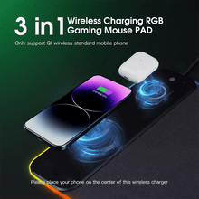 Load image into Gallery viewer, Sakerplus Wireless RGB Charging Mouse Pad
